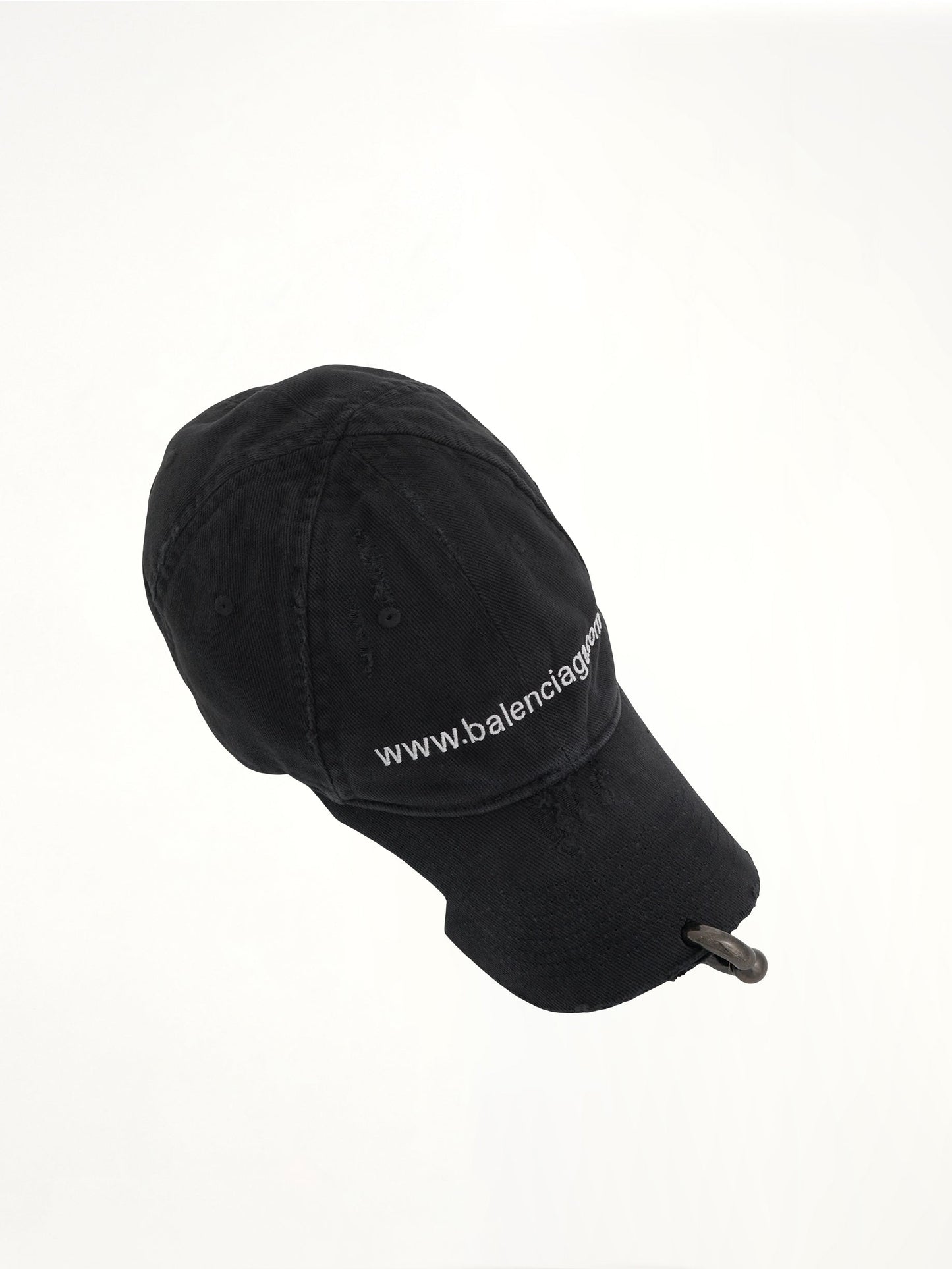 BALENCIAGA Front Piercing Cap (Black)