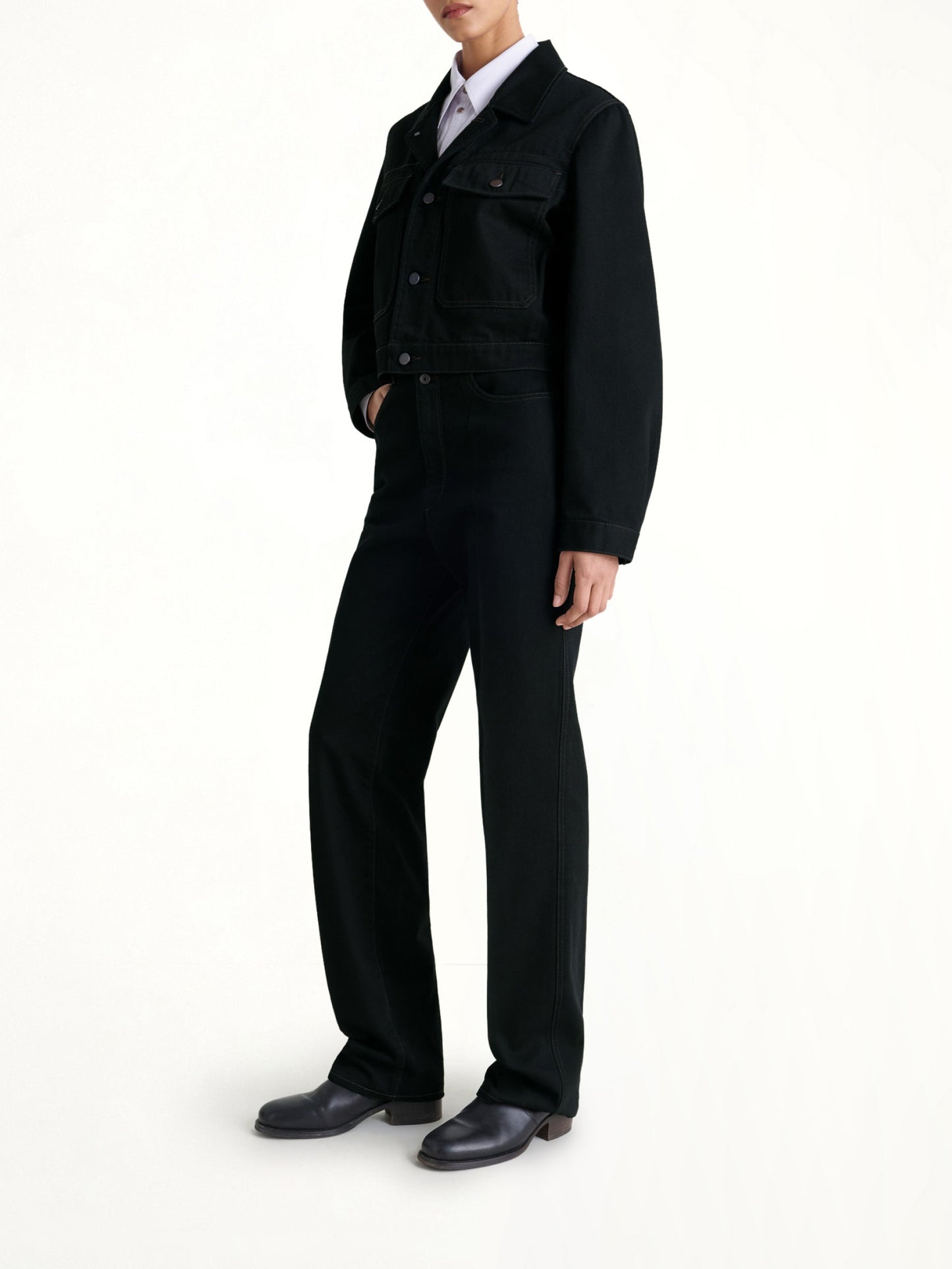 LEMAIRE Cropped Blouson (Black)