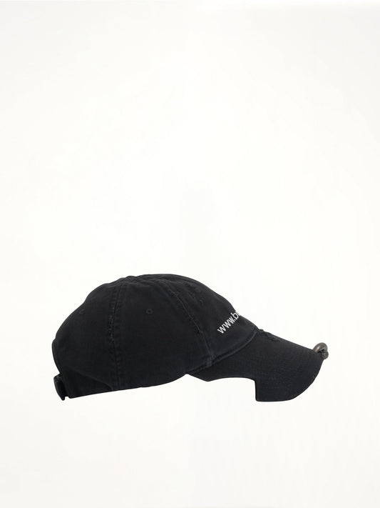 BALENCIAGA Front Piercing Cap (Black)