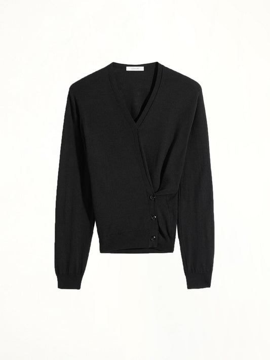 LEMAIRE Twisted V Neck Jumper (Black)