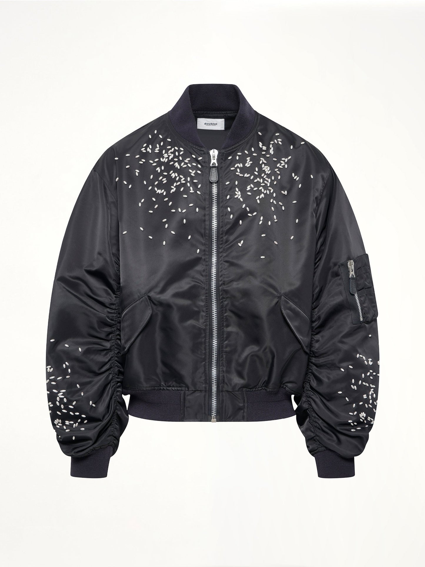DOUBLET Spilled Rice Bomber Jacket (Black)