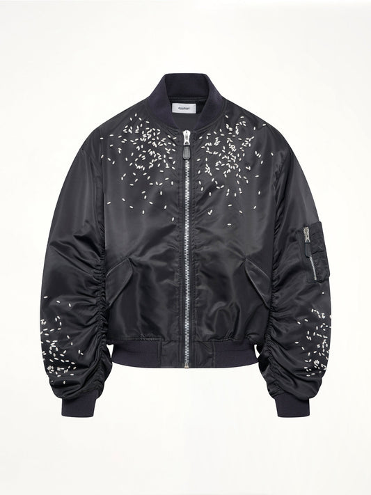 DOUBLET Spilled Rice Bomber Jacket (Black)
