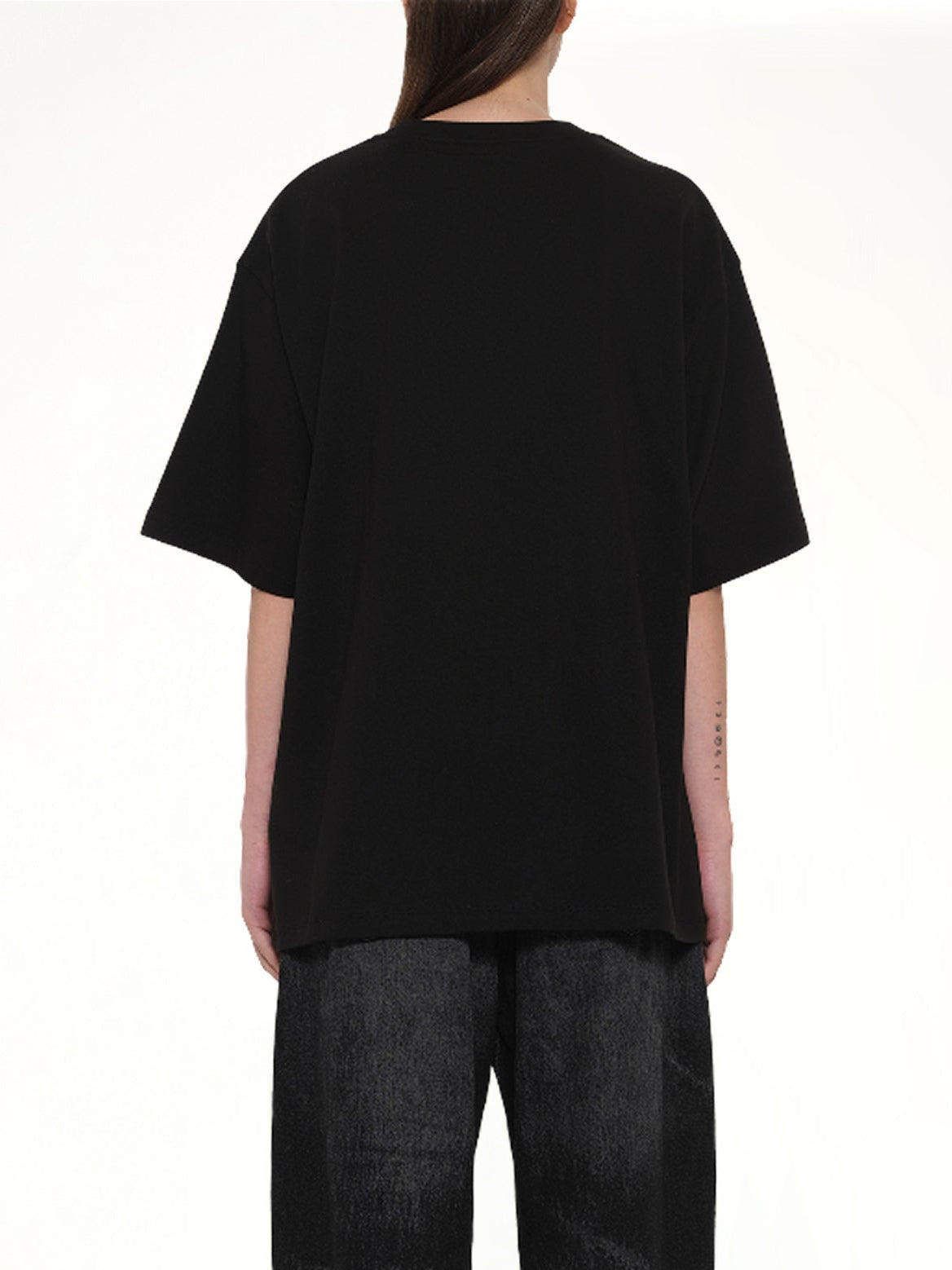 WE11DONE Washed Pearly Collegiate T-Shirt (Black)