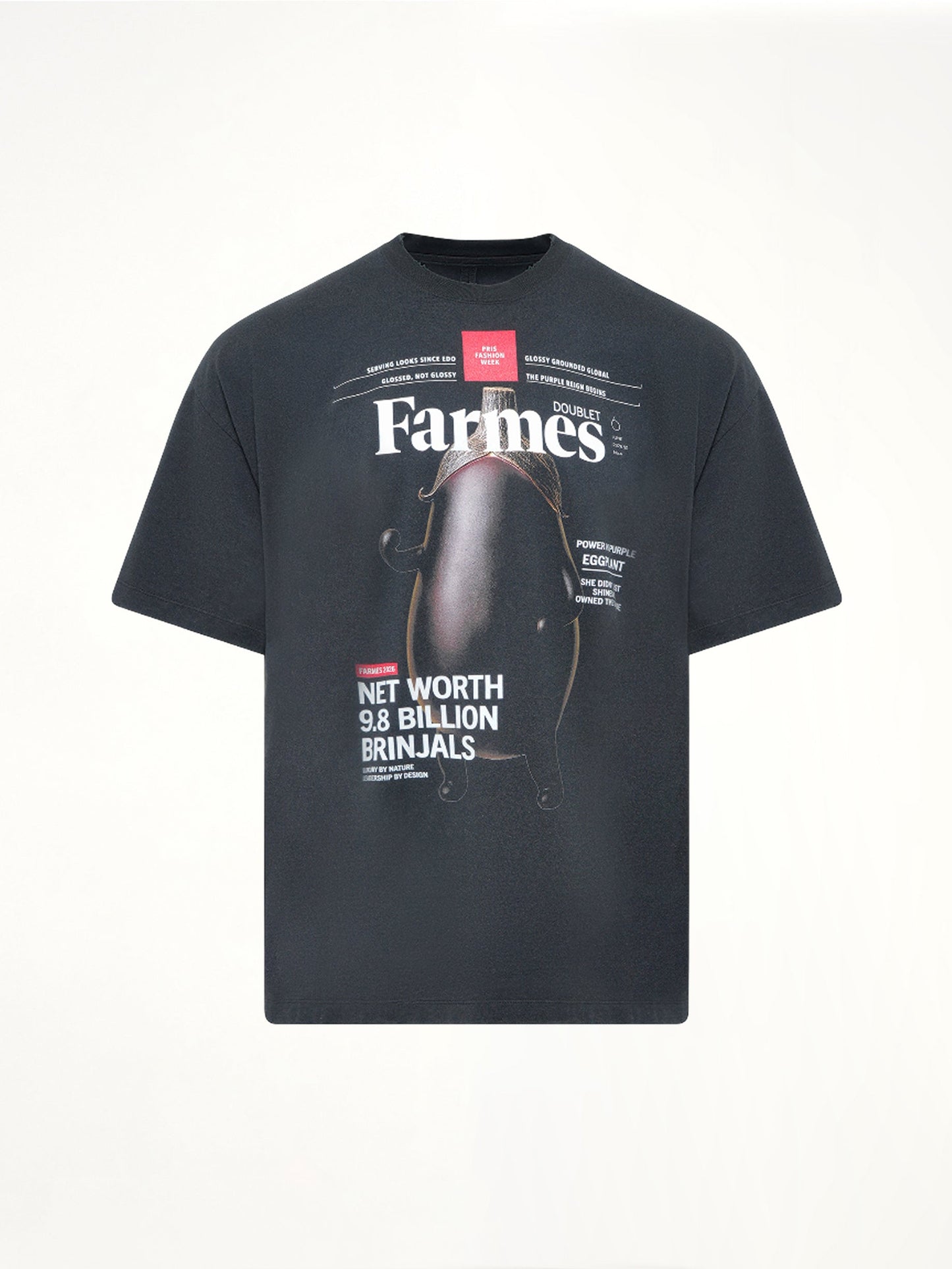 DOUBLET Farmes Magazine Cover T-Shirt (Black)