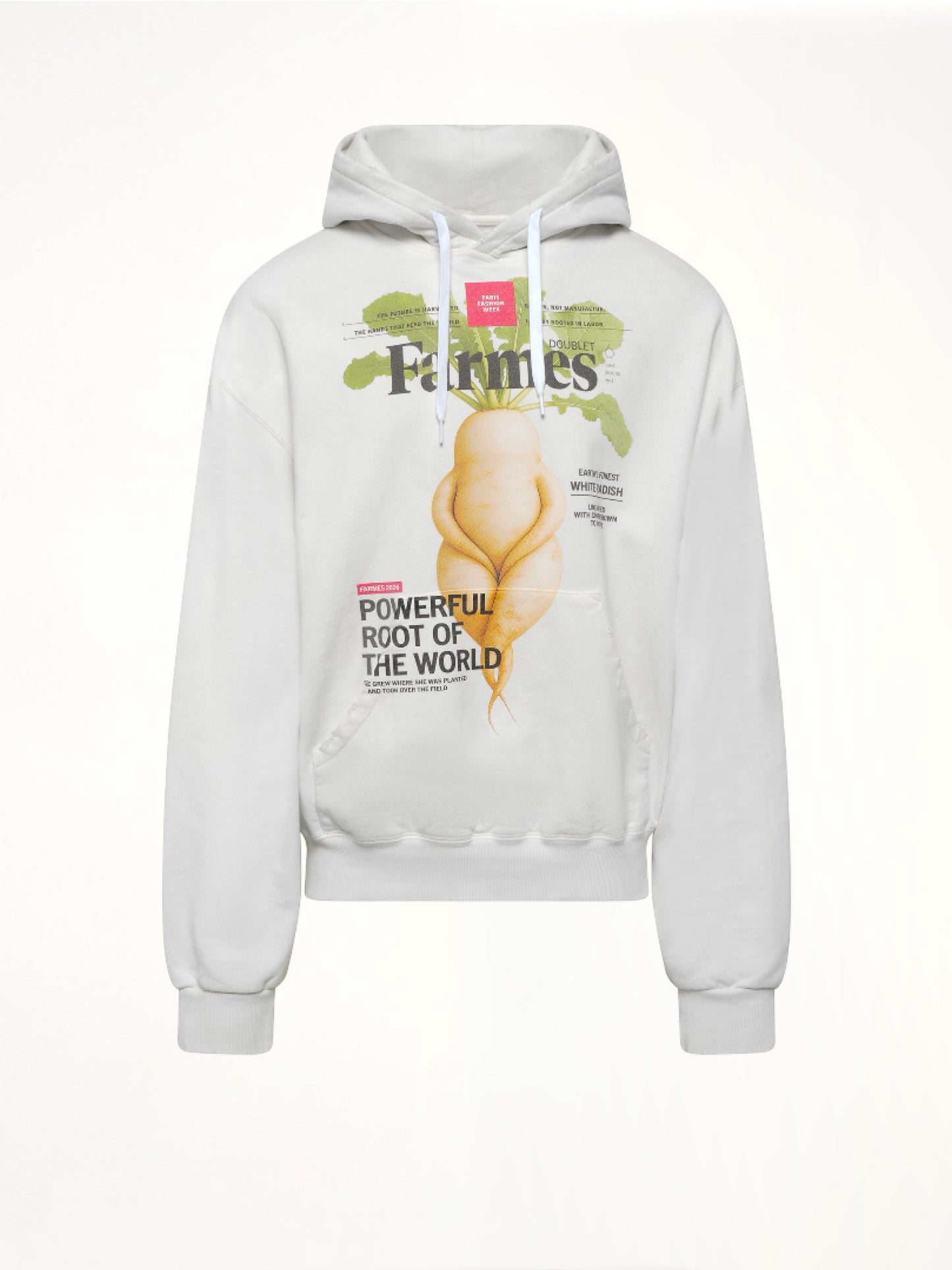 DOUBLET Farmes Magazine Cover Hoodie (White)