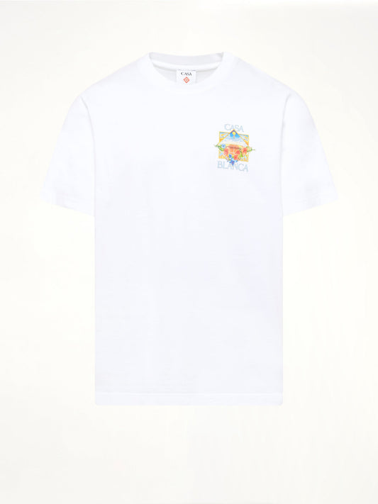 CASABLANCA Tennis Landscape 2 Classic T-Shirt (White)