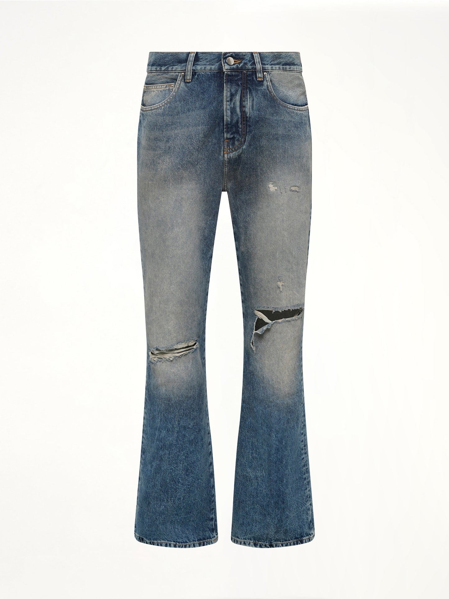 AMIRI Slashed Boot Cut Jean (Blue)