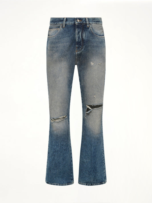 AMIRI Slashed Boot Cut Jean (Blue)