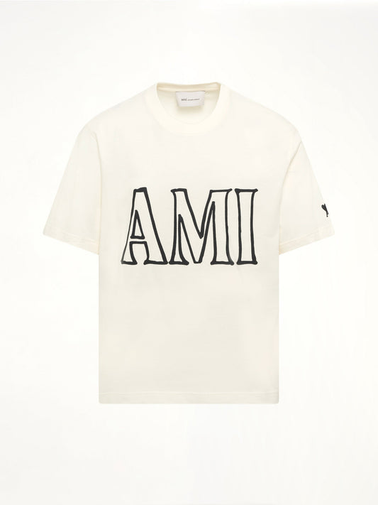 Ami Paris Boxy Fit T-Shirt (White)