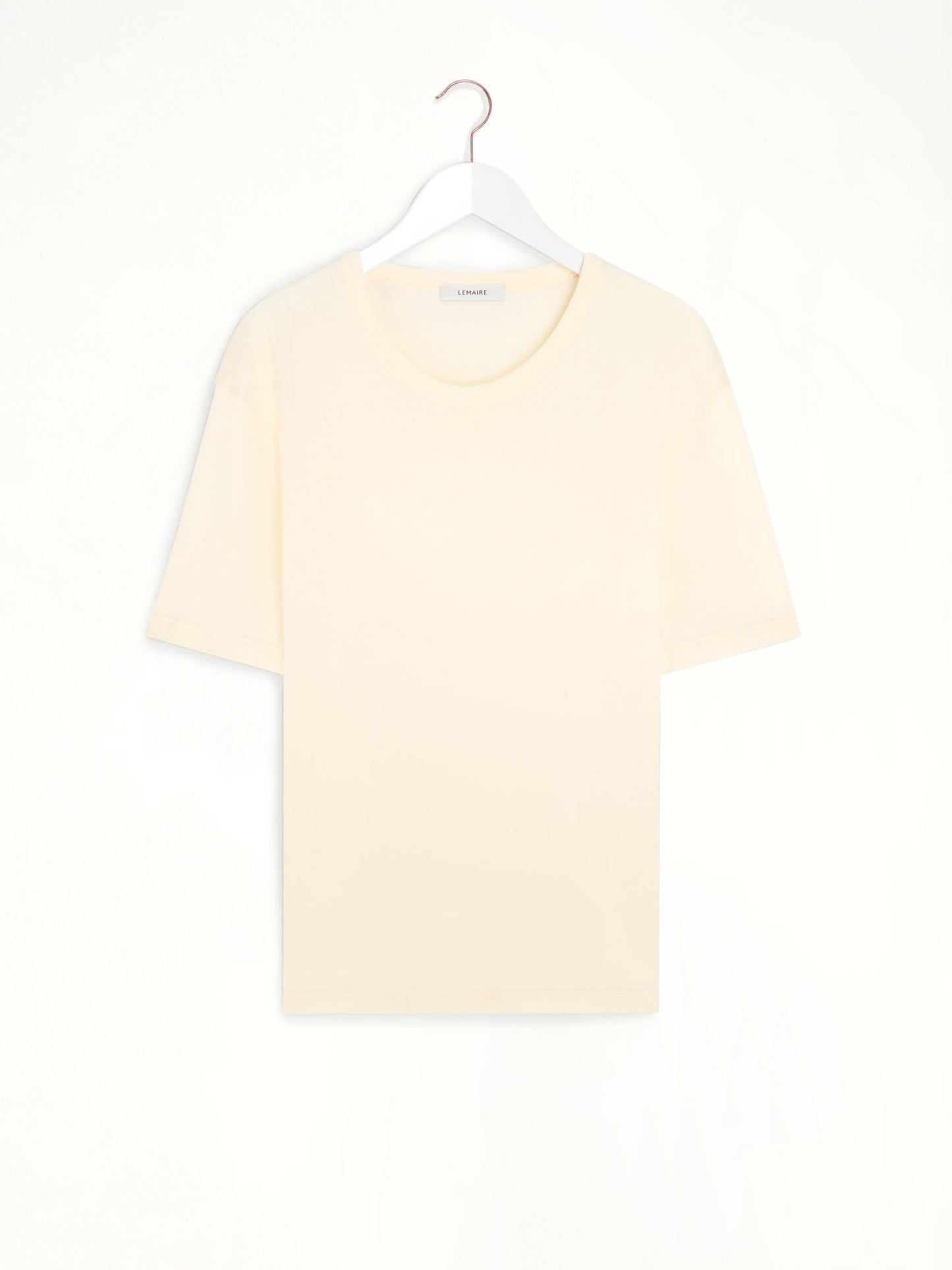 LEMAIRE Rib SS T-Shirt (Light Cream)