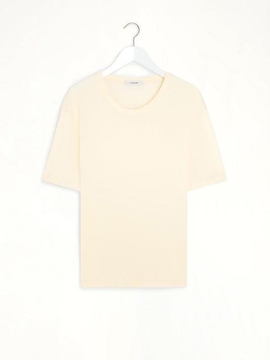 LEMAIRE Rib SS T-Shirt (Light Cream)