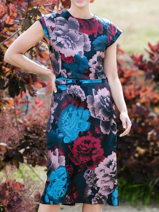 Image of Dresses. Productname: M.A DAINTY ALEXA DRESS in Midnight Roses colour by brand - M.A Dainty