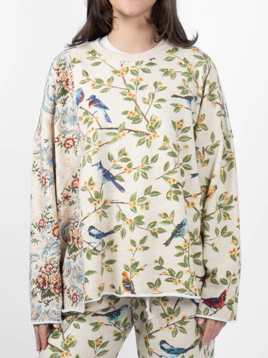 Image of a model wearing Tops. Product name - M.A Dainty Road Trip Top in Birds & Flowers colour by brand - M.A Dainty