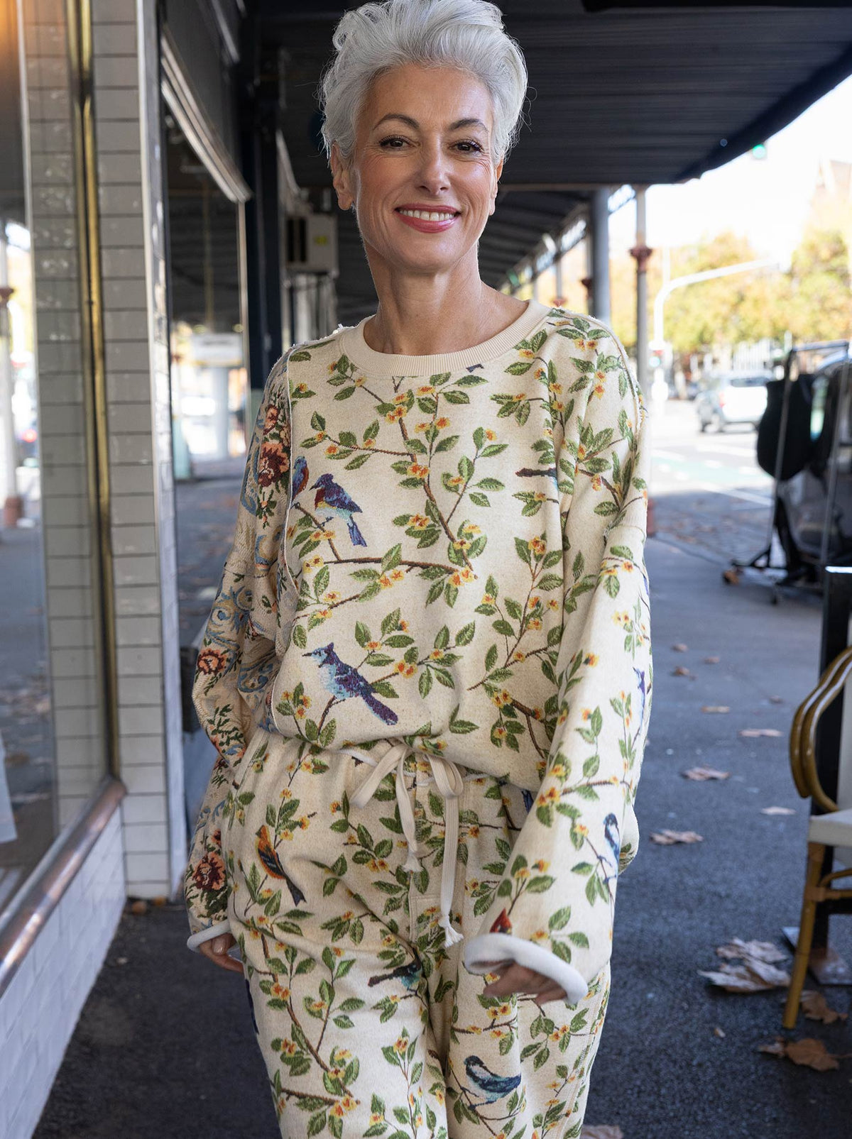 M.A DAINTY ROAD TRIP TOP (Birds & Flowers)