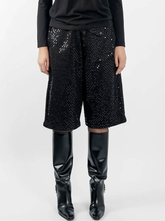 M.A Dainty Sequin Trucker (Black Sequin)