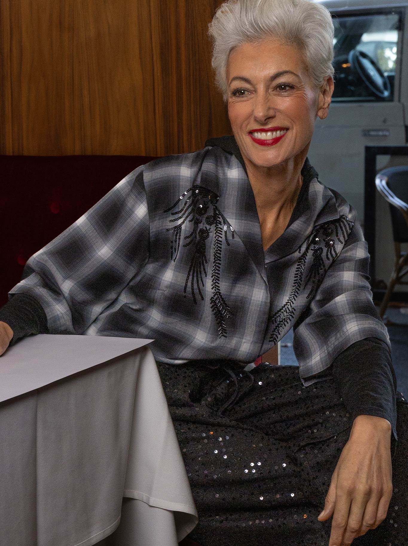 M.A Dainty Phoenix Shirt (Black/Blue Plaid)