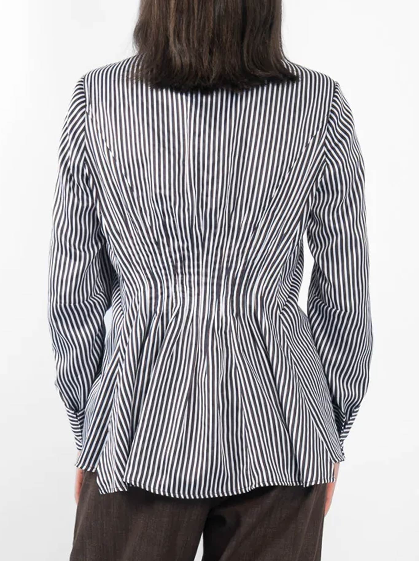 M.A Dainty Keyes Shirt (Blue/Brown Stripe)