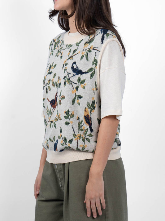 M.A Dainty Sofa Knit Top (Birds)