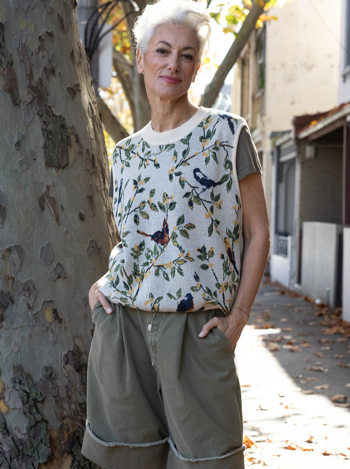 M.A DAINTY SOFA KNIT TOP (Birds)