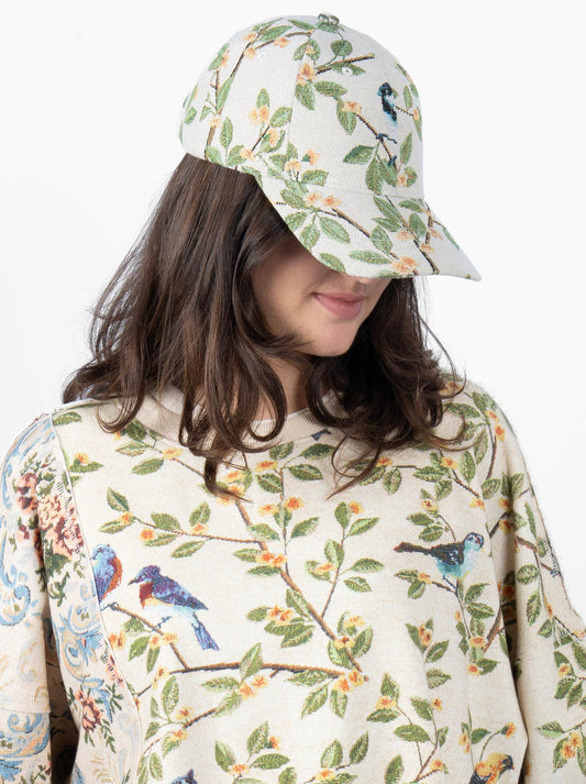 Image of Hats. Product name - M.A Dainty The Cap in Birds colour by brand - M.A Dainty
