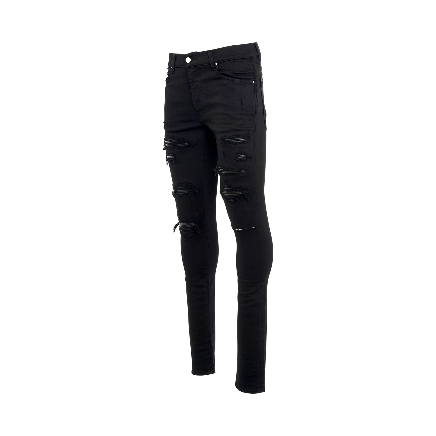 AMIRI Leather Thrasher Jeans (Black Od)