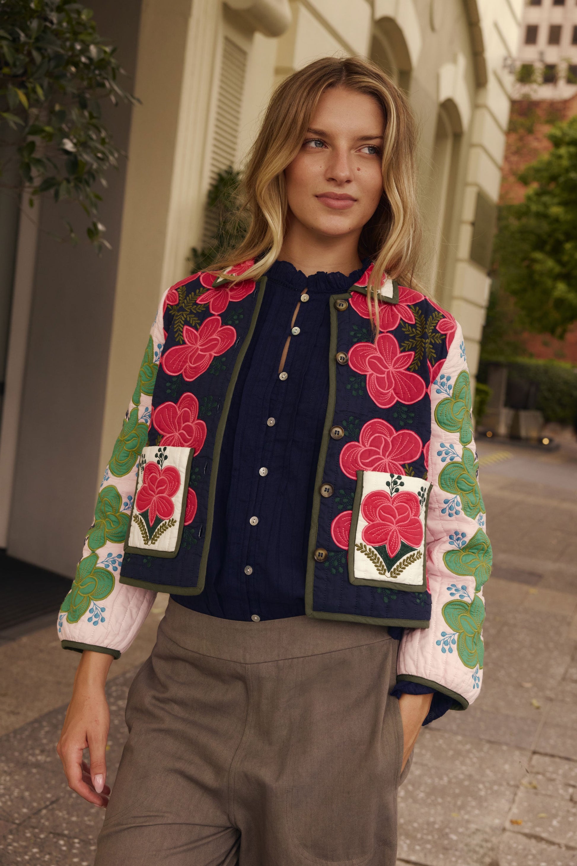 Image of Coats & Jackets. Productname: Rubyyaya Folklore Jacket Multi in Multi colour by brand - Rubyyaya