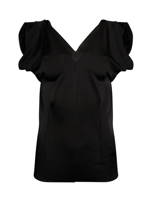 Image of a model wearing Tops. Productname: CHLOE Top in Black colour by brand - CHLOE