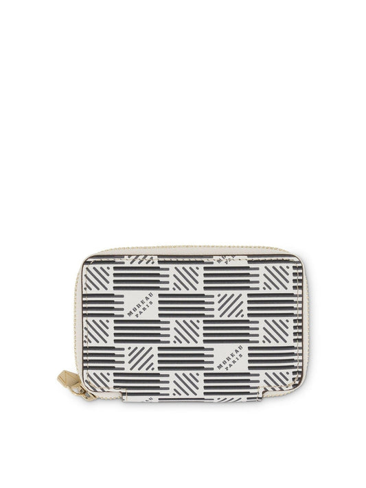 Image of Wallets & Money Clips. Productname: MOREAU Mini Zip Wallet in WHITE colour by brand - MOREAU