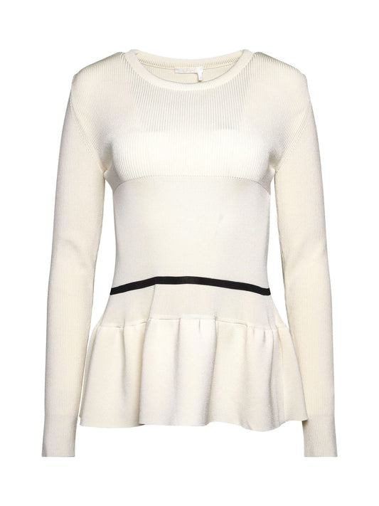 Image of a model wearing Outerwear. Productname: CHLOE Pullover in WHITE colour by brand - CHLOE