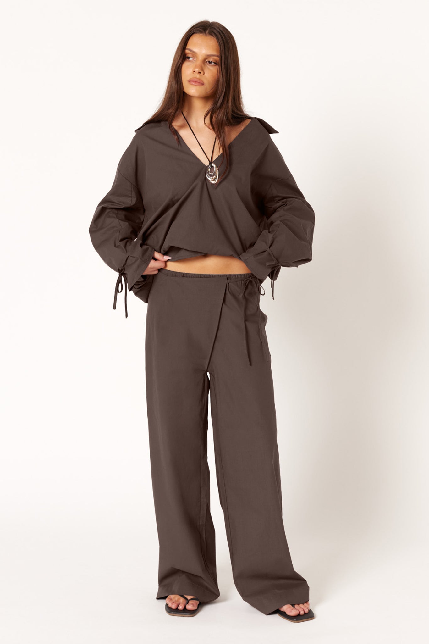 SNDYS MUSA KAFTAN TOP (Coffee)