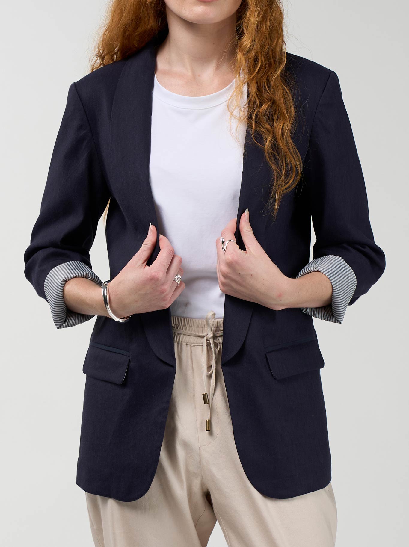 Image of Coats & Jackets. Product name - Madly Sweetly Trail Blazer Jacket in Navy colour by brand - Madly Sweetly