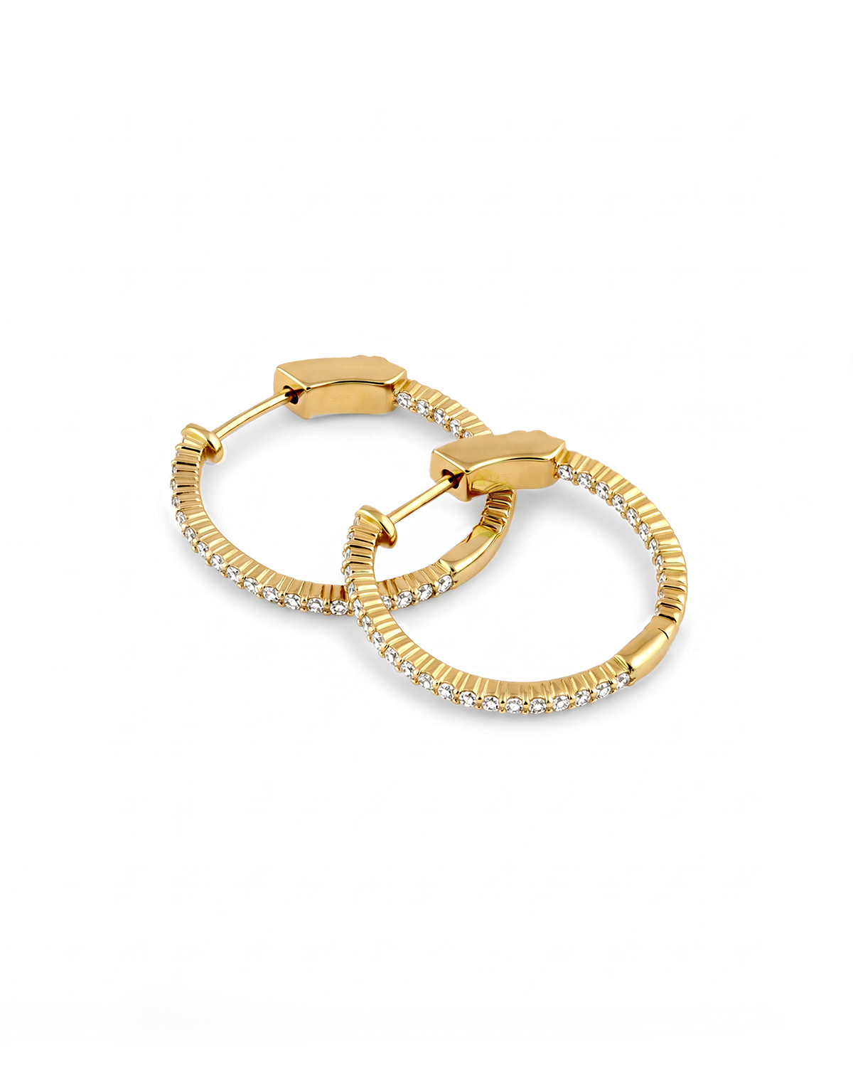 LAVANA Madrid Gold Diamond Hoop Earrings