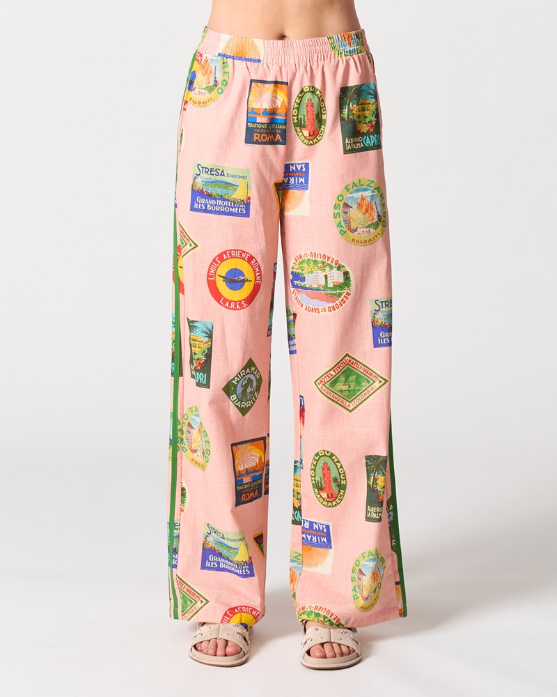Image of a model wearing Pants. Productname: Madrid Pant in Jetsetter colour by brand - Walnut Melbourne