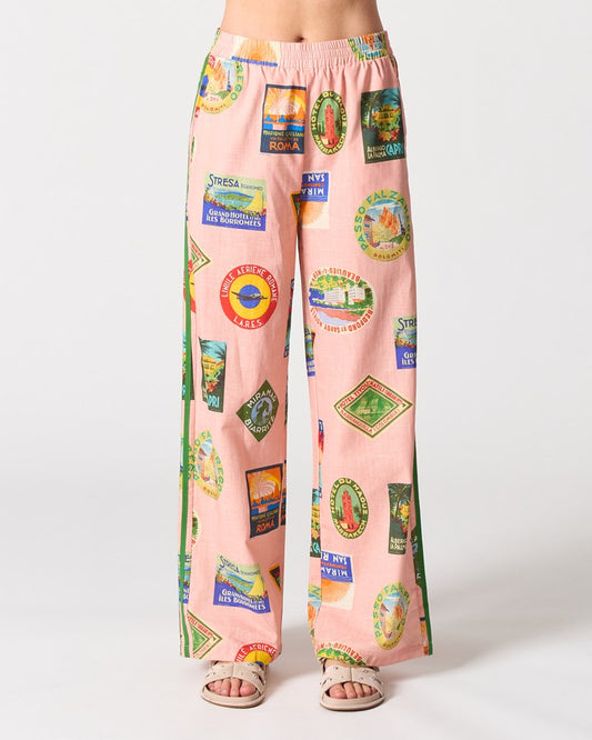 Image of a model wearing Pants. Productname: Madrid Pant in Jetsetter colour by brand - Walnut Melbourne