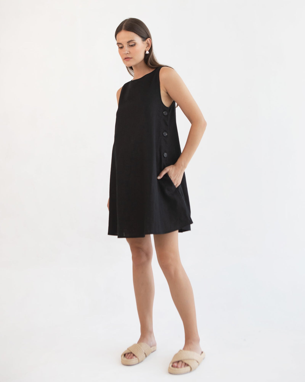 Image of Dresses. Product name - Maeve Buttoned Feeding Dress in colour by brand - Soon Maternity