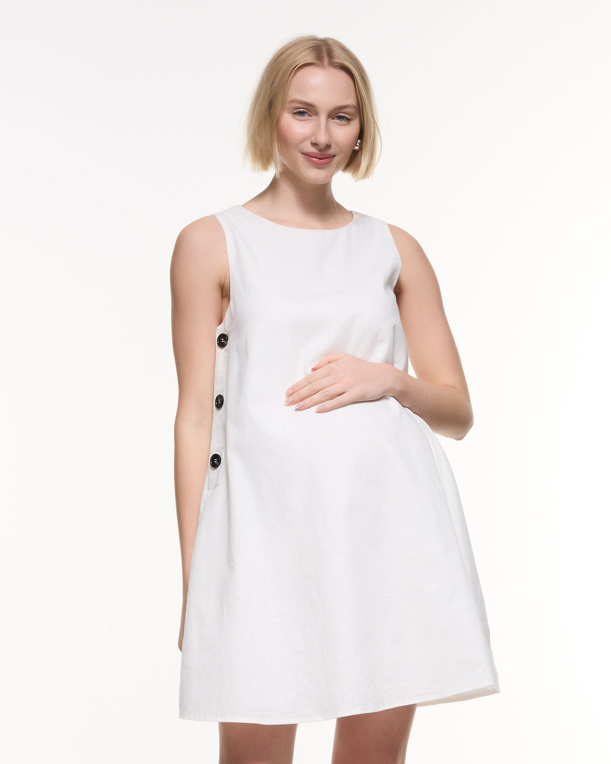 Soon Maternity Maeve Linen Feeding Dress