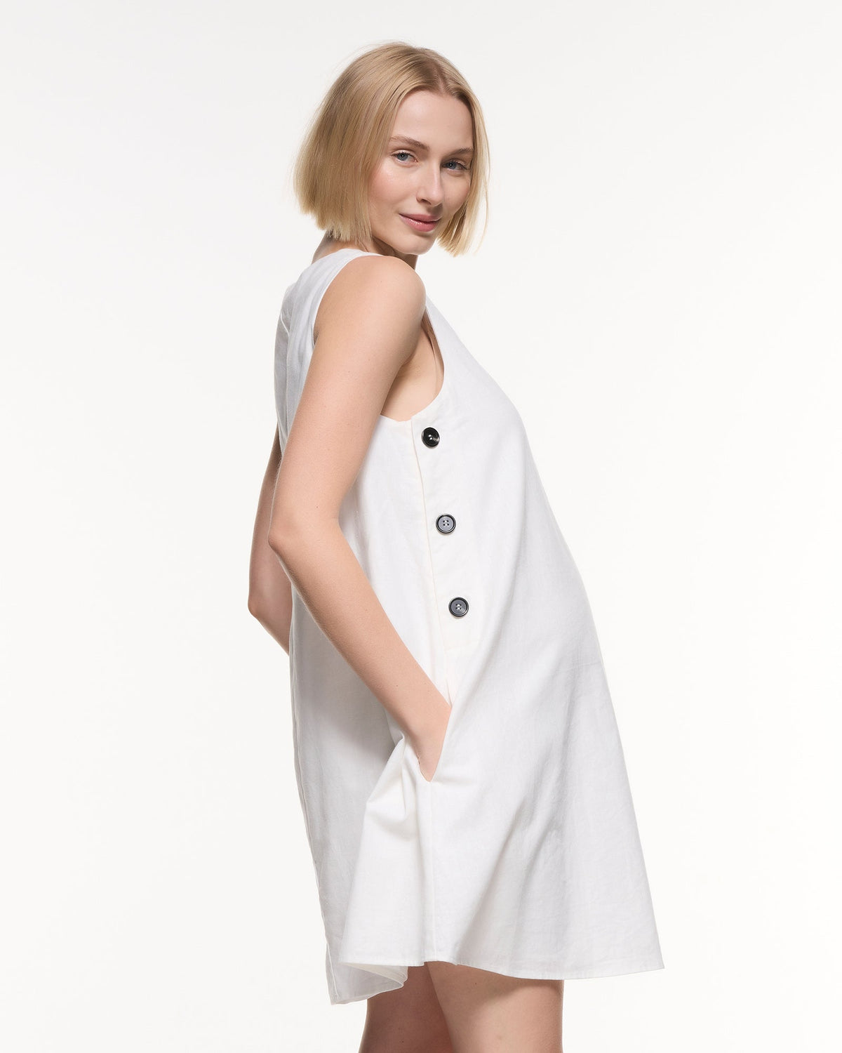 Soon Maternity Maeve Linen Feeding Dress