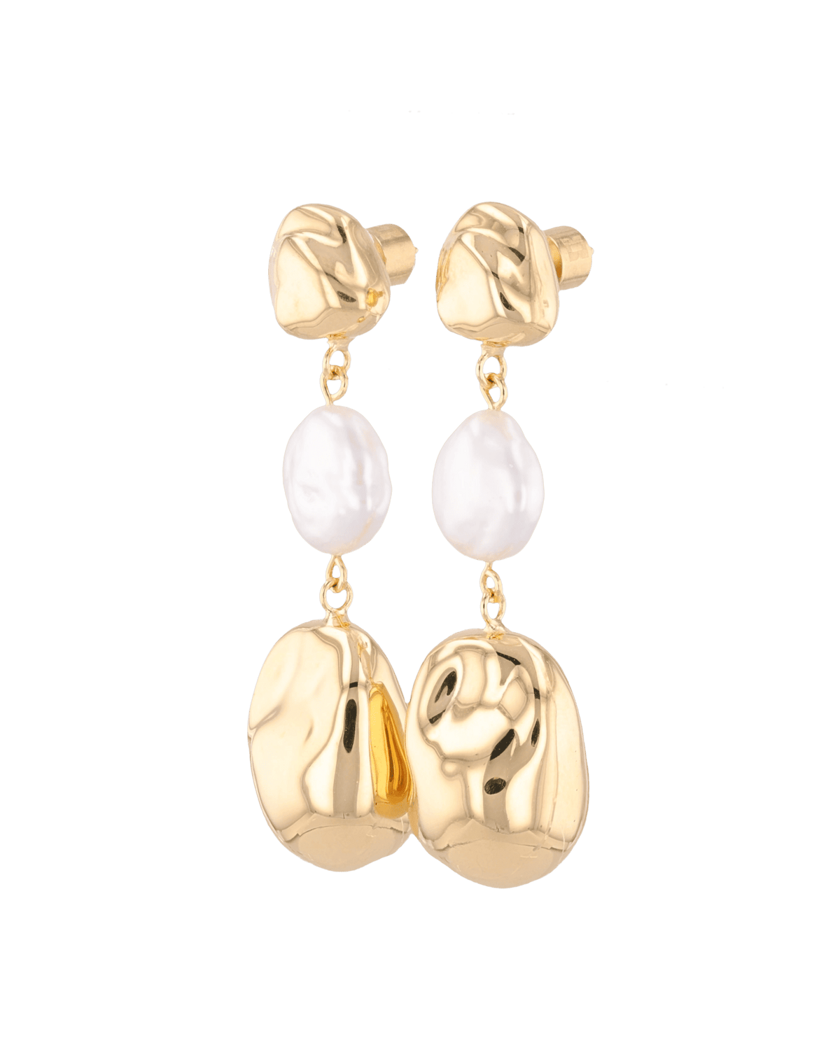 LAVANA Majorca Gold Pearl Drop Earrings