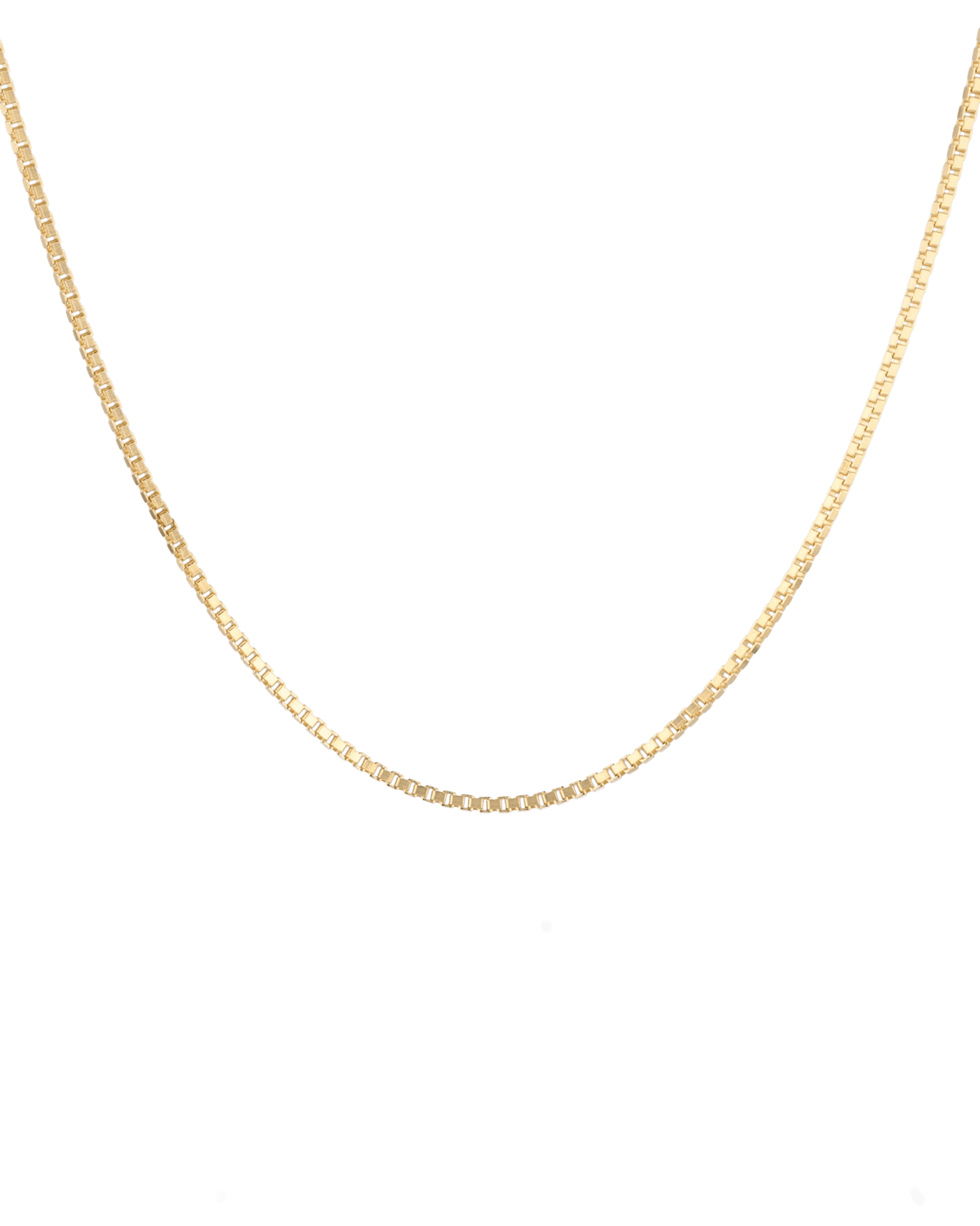 Image of Necklaces. Product name - Mali Gold Box Chain Necklace in colour by brand - LAVANA