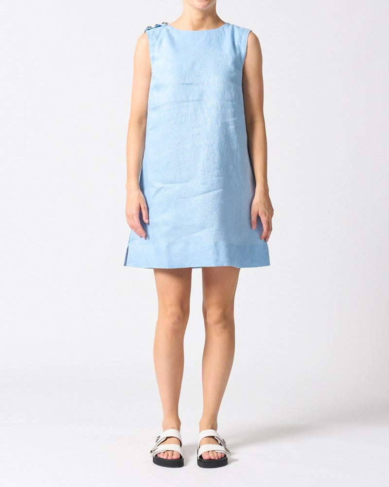 Image of Dresses. Productname: Walnut Melbourne Malta Mini Dress in Sky Blue colour by brand - Walnut Melbourne