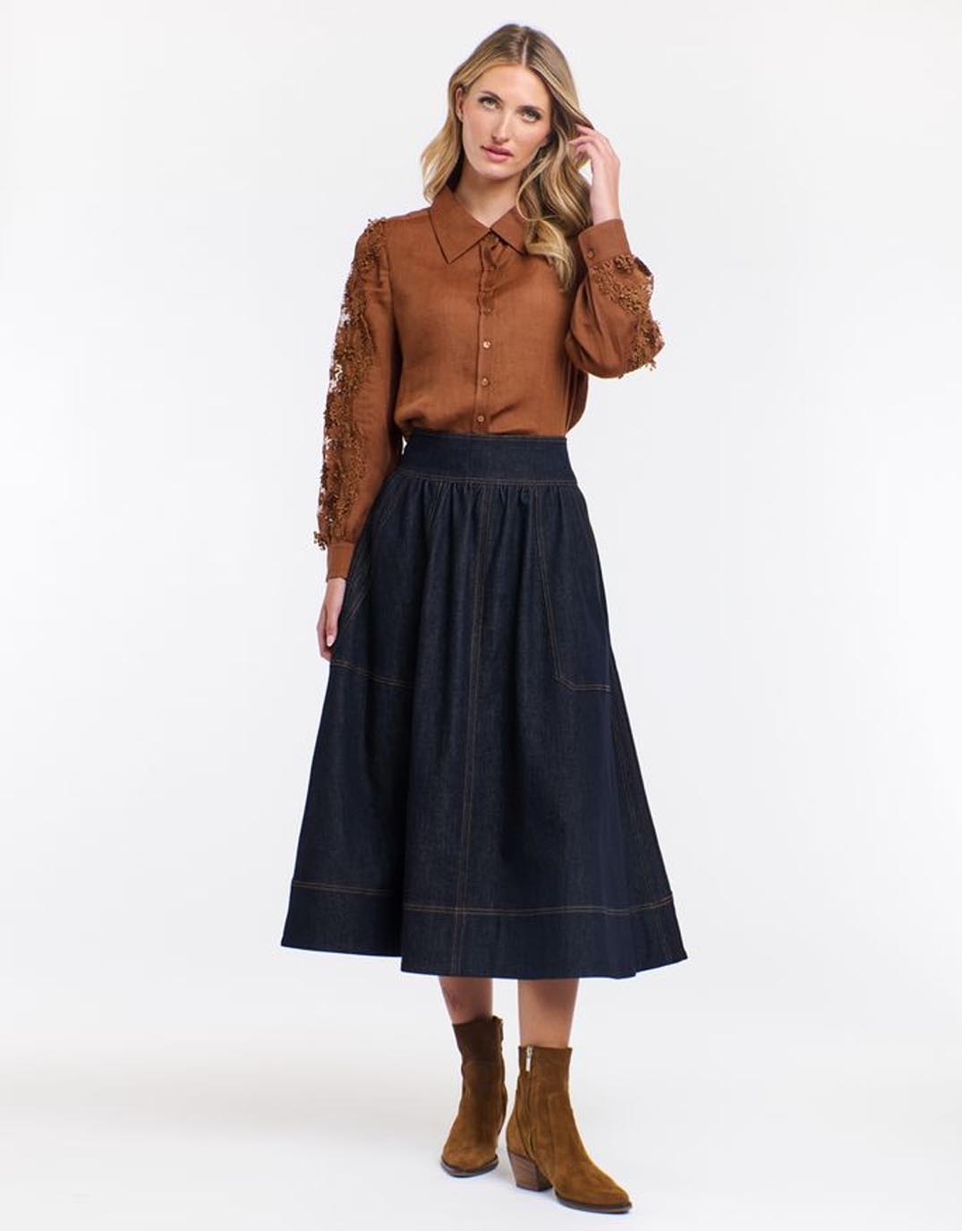 365 Days Marion Skirt (Dark Denim)