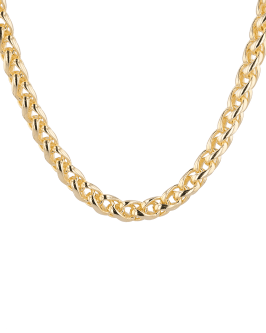 Image of Necklaces. Product name - Marseille Gold Wheat Chain Necklace in colour by brand - LAVANA