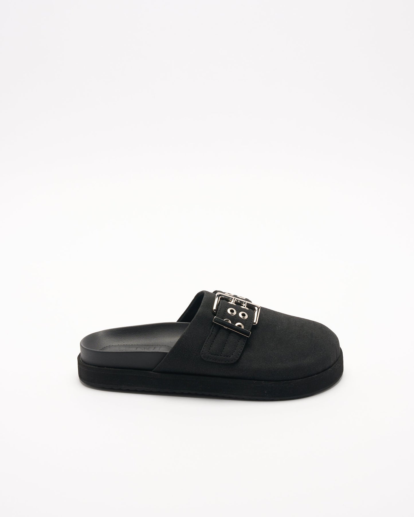 Image of Sandals. Product name - Mason Mule in Black colour by brand - Walnut Melbourne