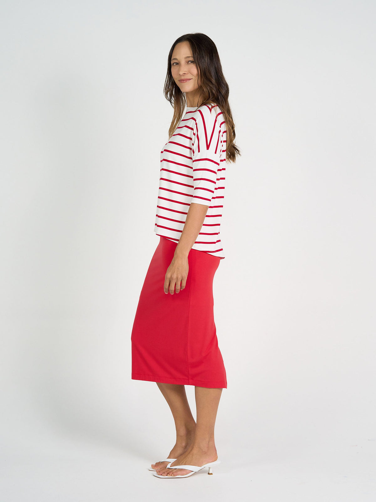 Lou Lou Maxi Bamboo Whitney Tube Skirt (Lipstick)
