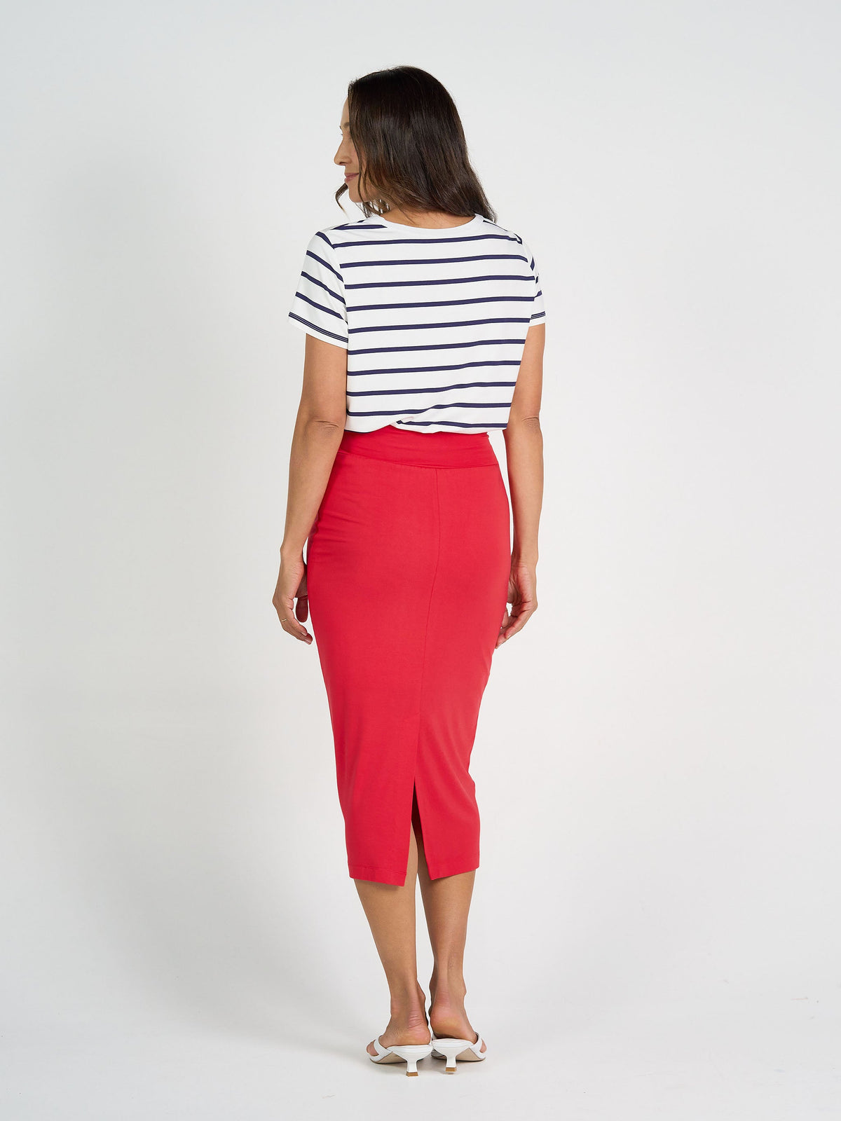 Lou Lou Maxi Bamboo Whitney Tube Skirt (Lipstick)
