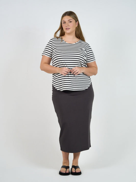 Lou Lou Maxi Bamboo Whitney Tube Skirt (Steel)
