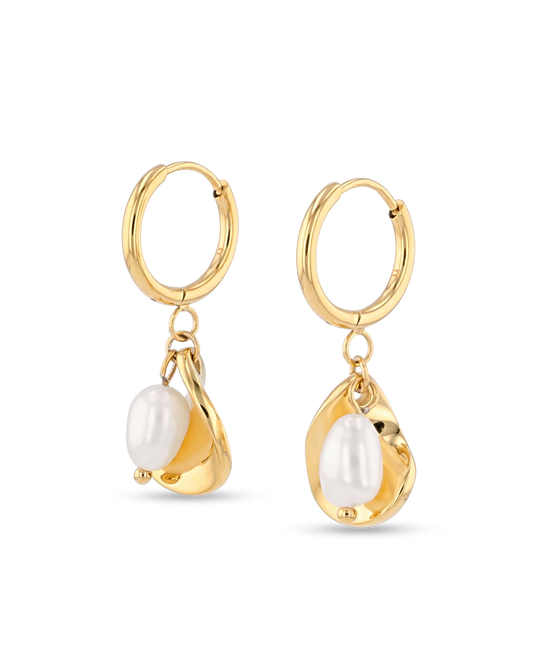 LAVANA Maxime Gold Pearl Earrings