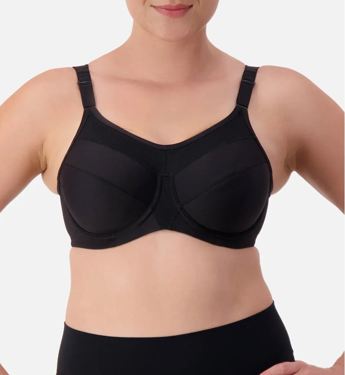 Image of Bras. Productname: Triumph Triaction Ultra Sports Bra in Black colour by brand - Triumph