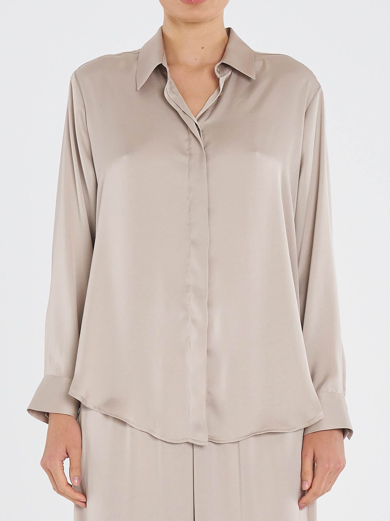 Image of Shirts. Productname: MELA PURDIE SOFT SHIRT in Champagne colour by brand - Mela Purdie