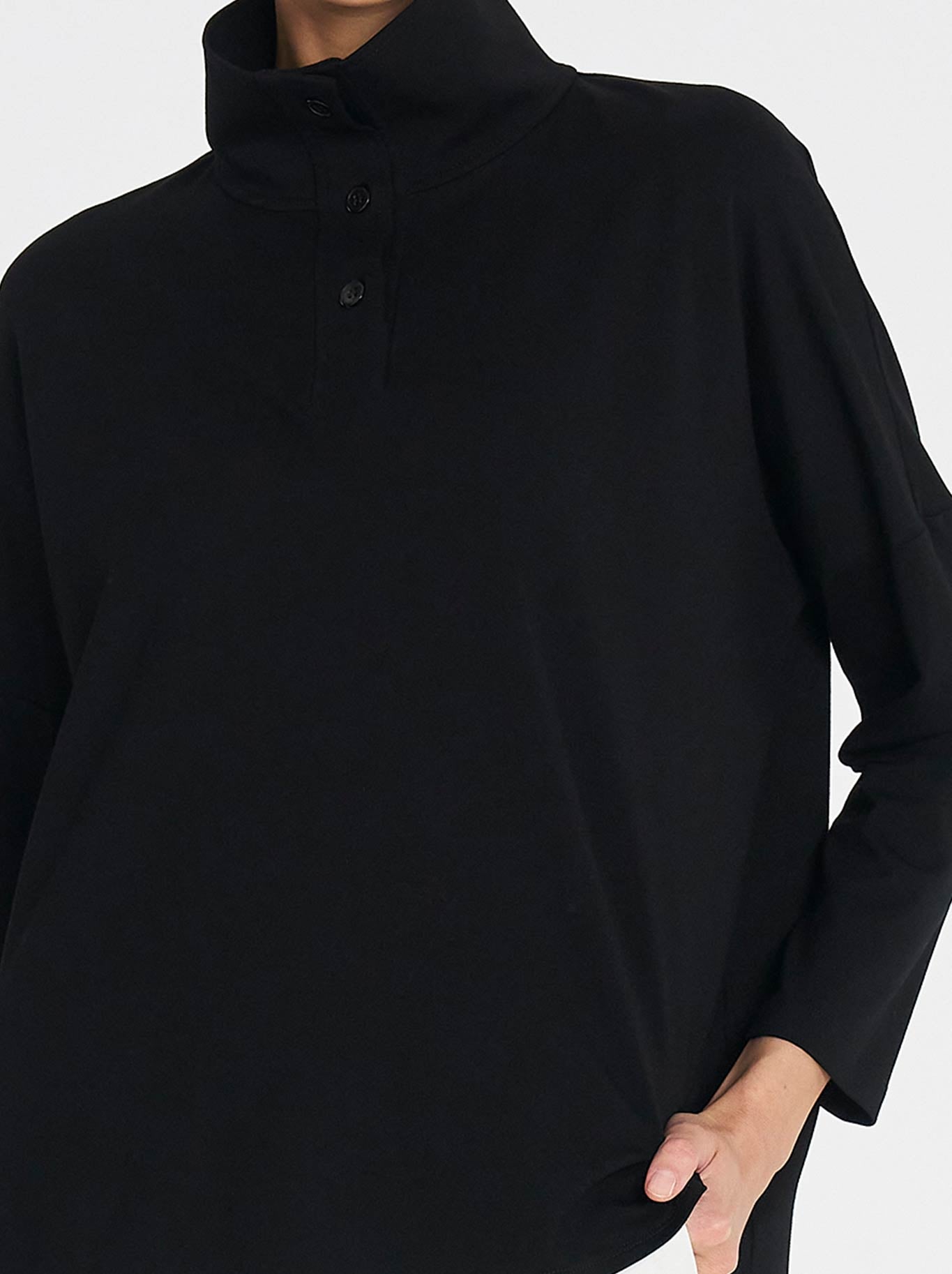 MELA PURDIE TAB SWEATER (Black)